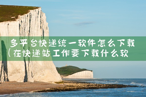 多平台快递统一软件怎么下载|杏吧