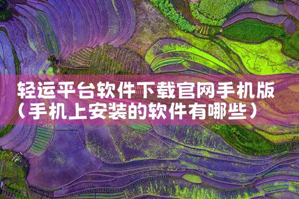 轻运平台软件下载官网手机版|杏吧